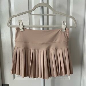 Pleated Tennis Skirt - Beige